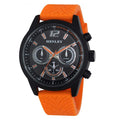 Henley Men's Multi Eye Black Dial With Orange Sports Large Silicone Strap Watch H02216.8