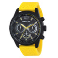 Henley Men's Multi Eye Black Dial With Yellow Sports Large Silicone Strap Watch H02216.9