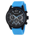 Henley Men's Multi Eye Black Dial With Blue Sports Large Silicone Strap Watch H02216.6