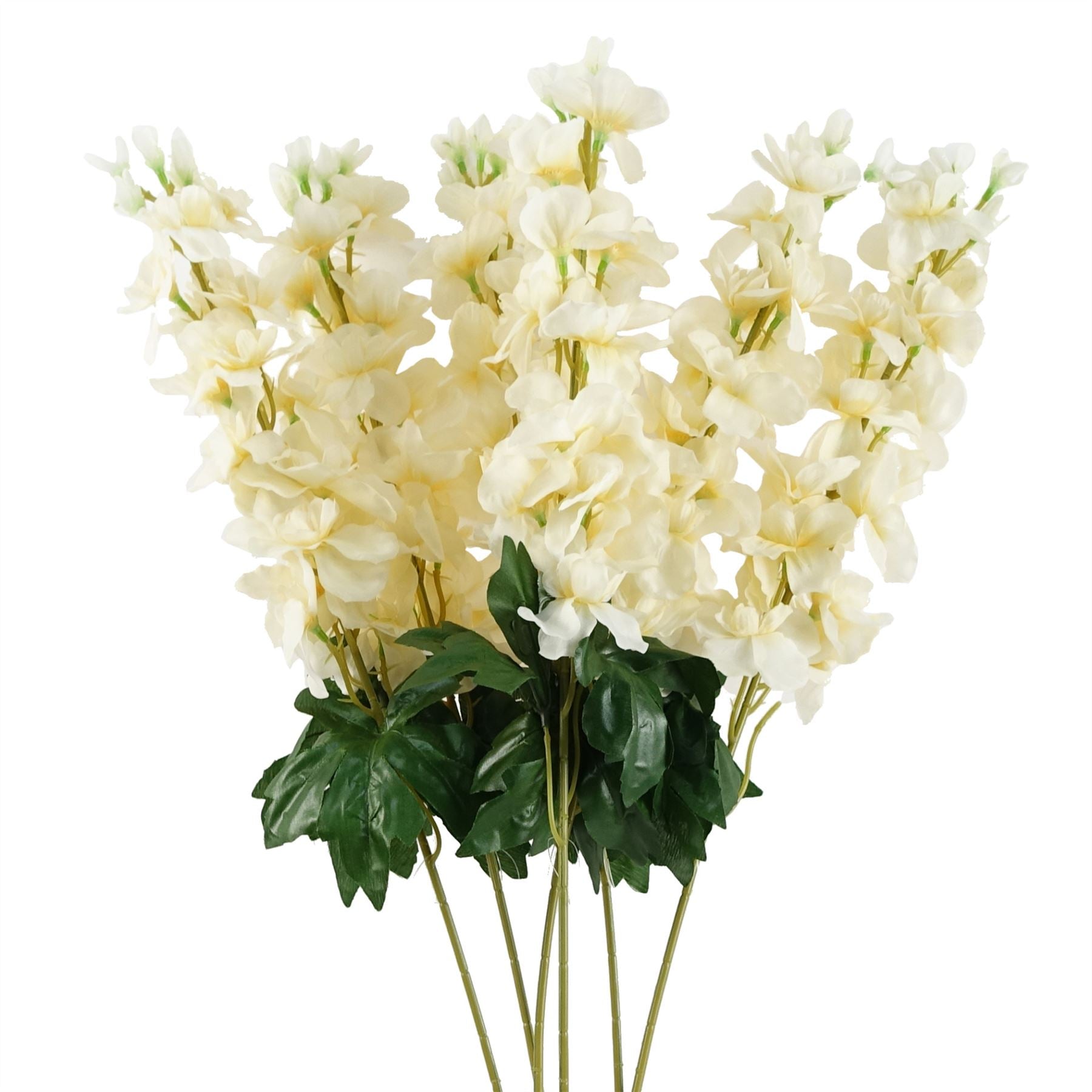 Pack of 6 x 75cm Delphinium Cream Artificial Stem