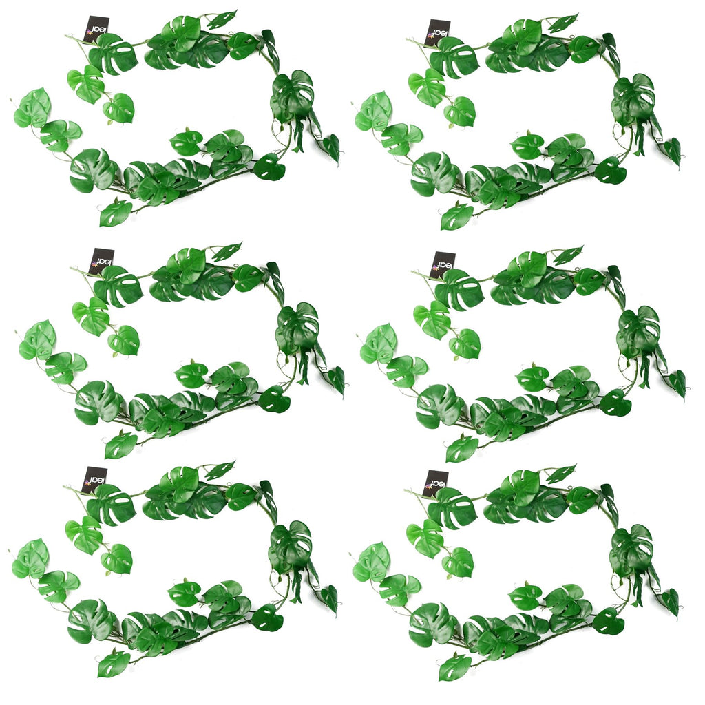 6 x 180cm Artificial Hanging Trailing Monstera Plant
