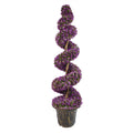 120cm Purple Large Leaf Spiral with Decorative Planter