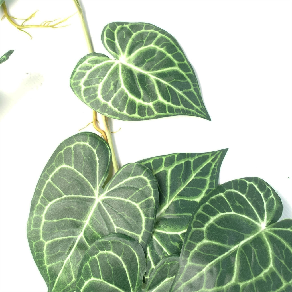6 x 100cm Artificial Hanging Trailing Rounded Ivy Plant