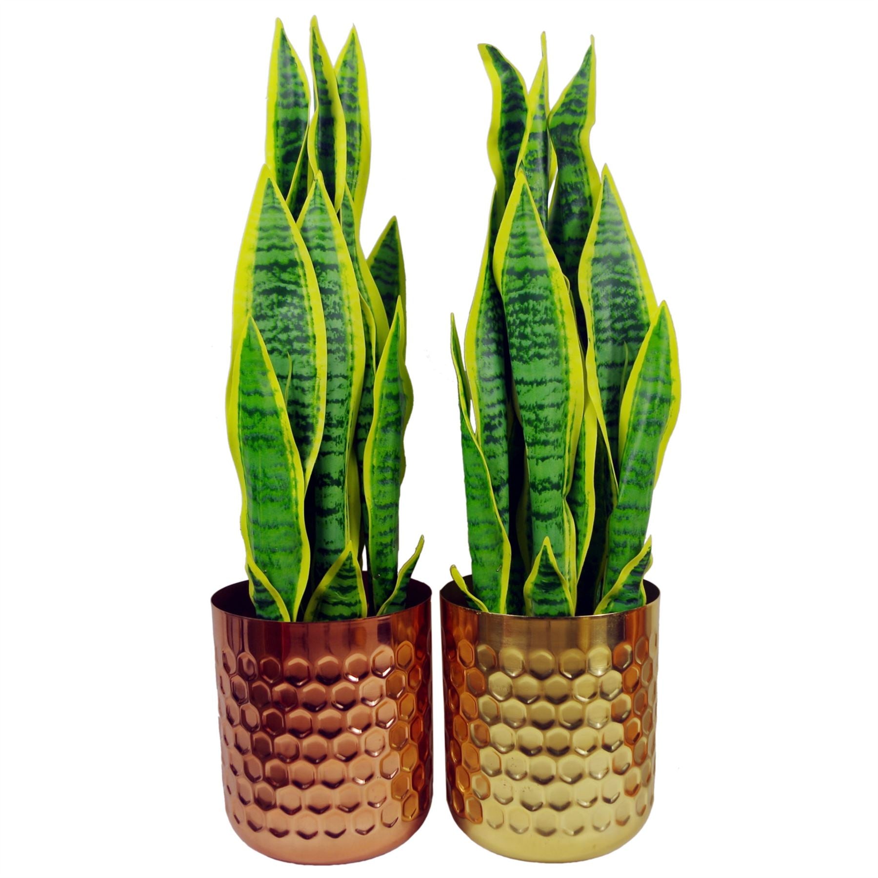 Honeycomb Metal Planter - Copper - 18cm x 15.5cm