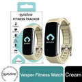 Gymcline Vesper Fitness Tracker with Body Temperature Monitoring, Cream