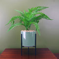 40cm Artificial Fern Plant with Ceramic Planter & Stand