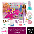 Barbie Doll Colour Reveal Peel Mermaid 25 Accessories Toy Gift For KIds GXV93