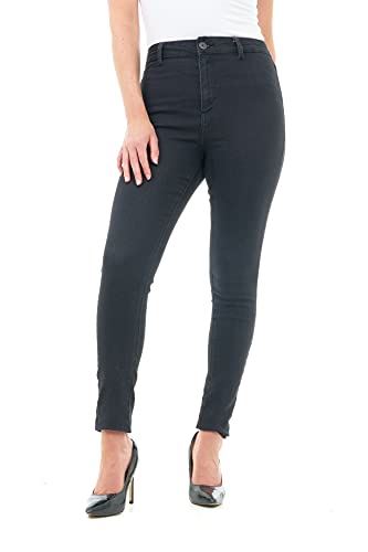Ladies High Rise Jean Black 8