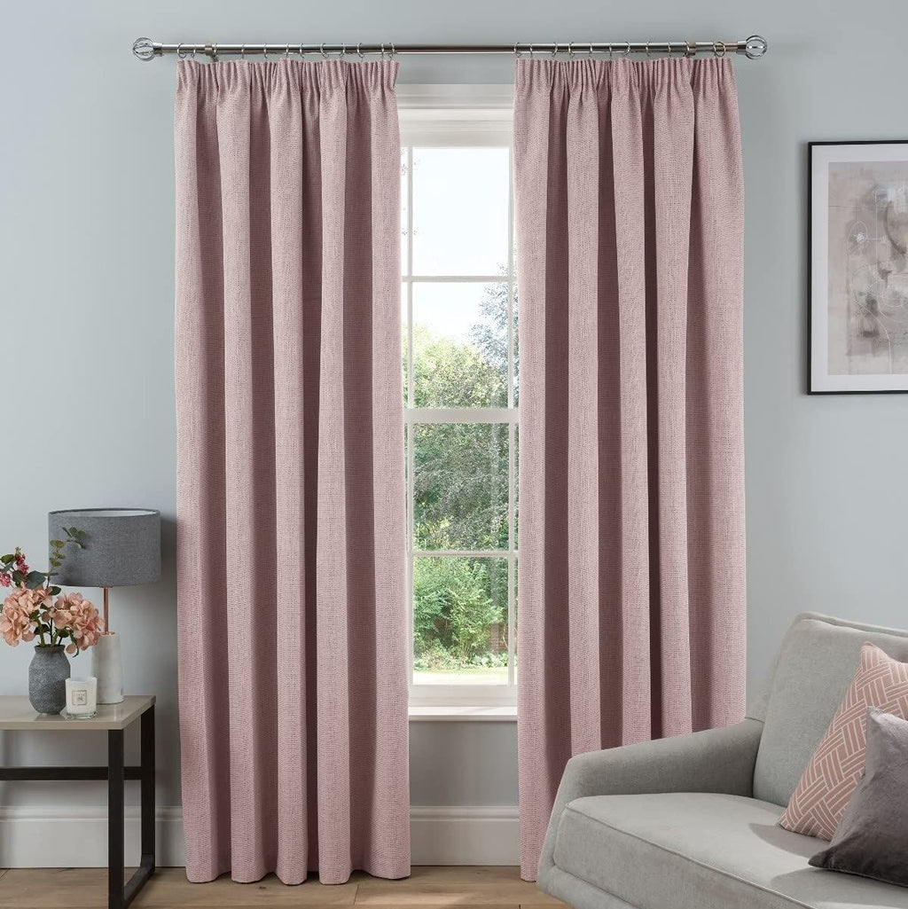 Text Rib Weave Bout P/P Curt 46X54 Blush
