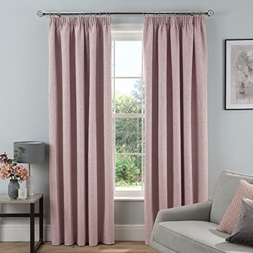 Text Rib Weave Bout P/P Curt 46X54 Blush
