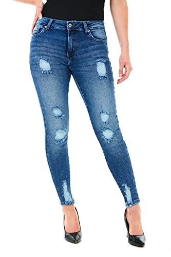 Multi Rip Skinny Dark Blue Wash 30