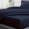 T300 Ctn Sateen Fit Sht 25cm Navy SB