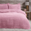 Teddy Duvet Set Mauve Single