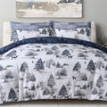Winter Scene Duvet Set Navy DB
