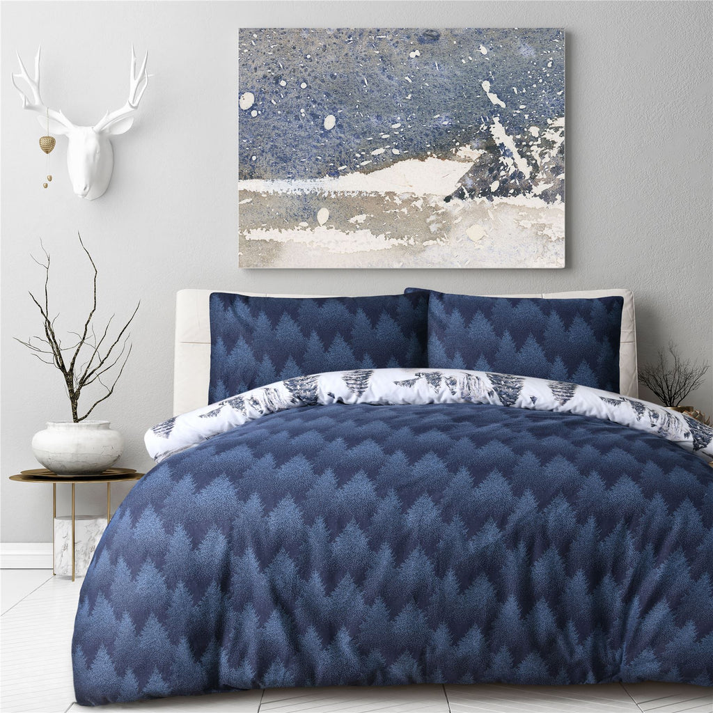 Winter Scene Duvet Set Navy DB