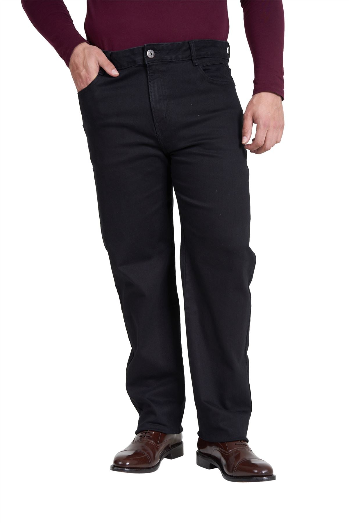 Men's Straight Leg Jeans Black - Size 34"