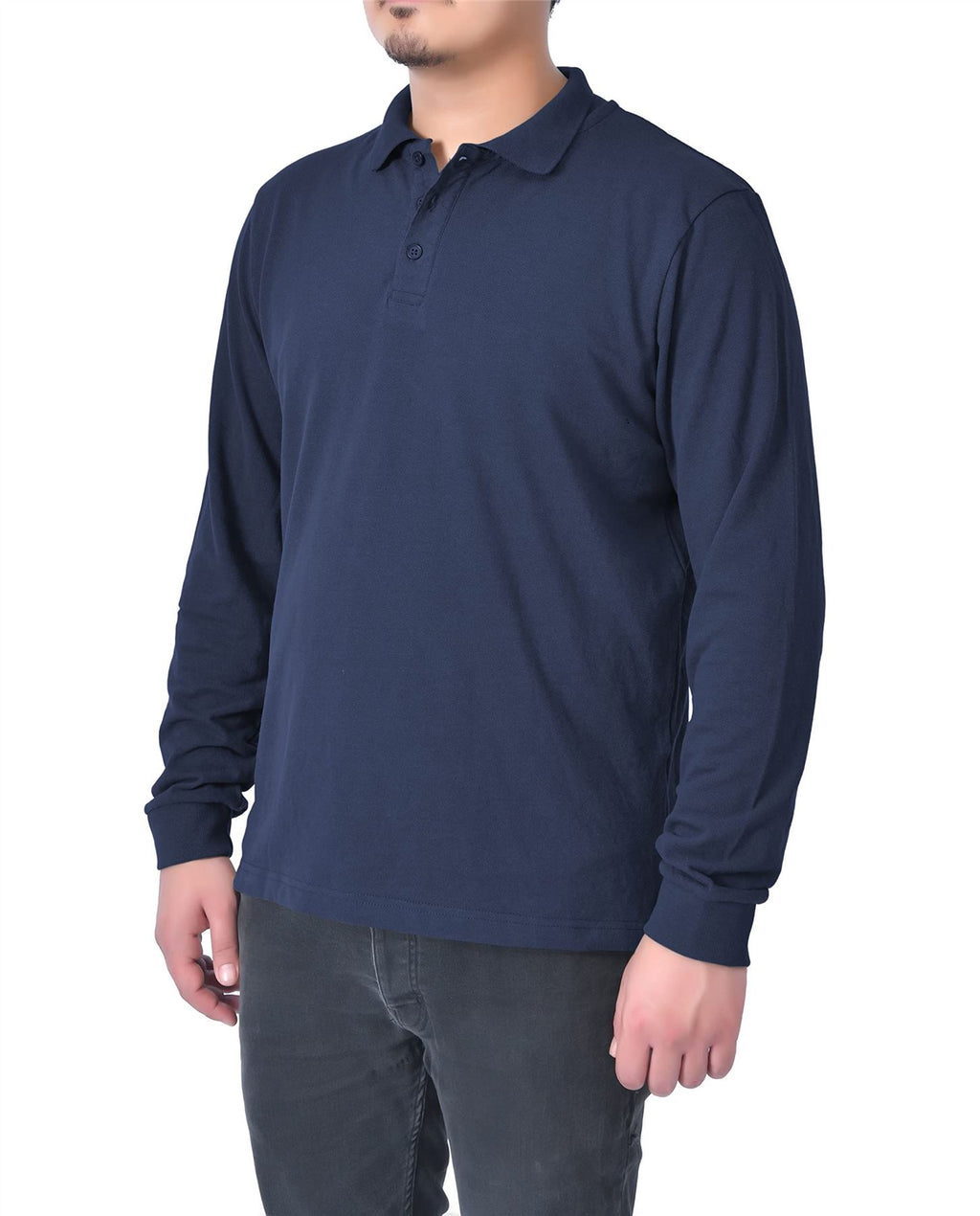 Ls Polo Shirt Navy L