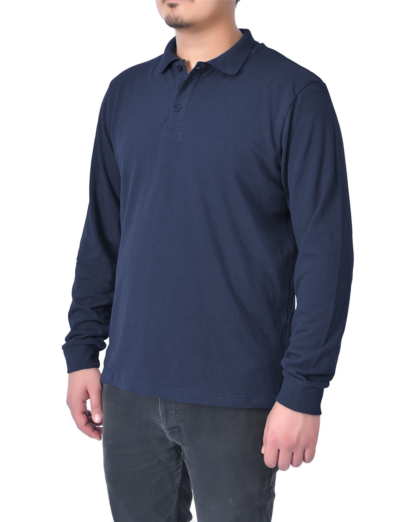 Ls Polo Shirt Navy L