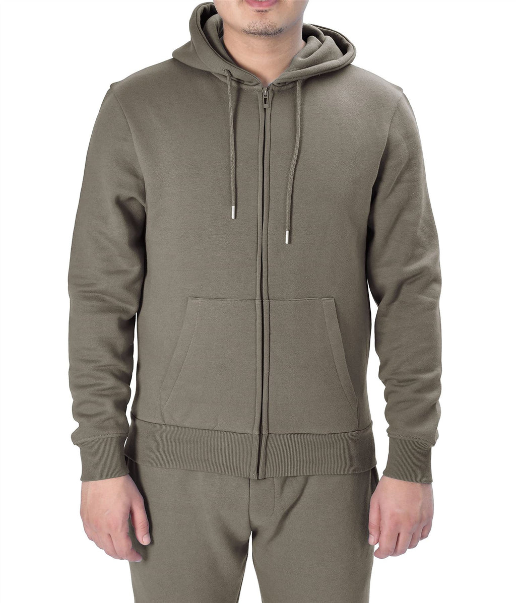 Men's Zip Hoodie Khaki M
