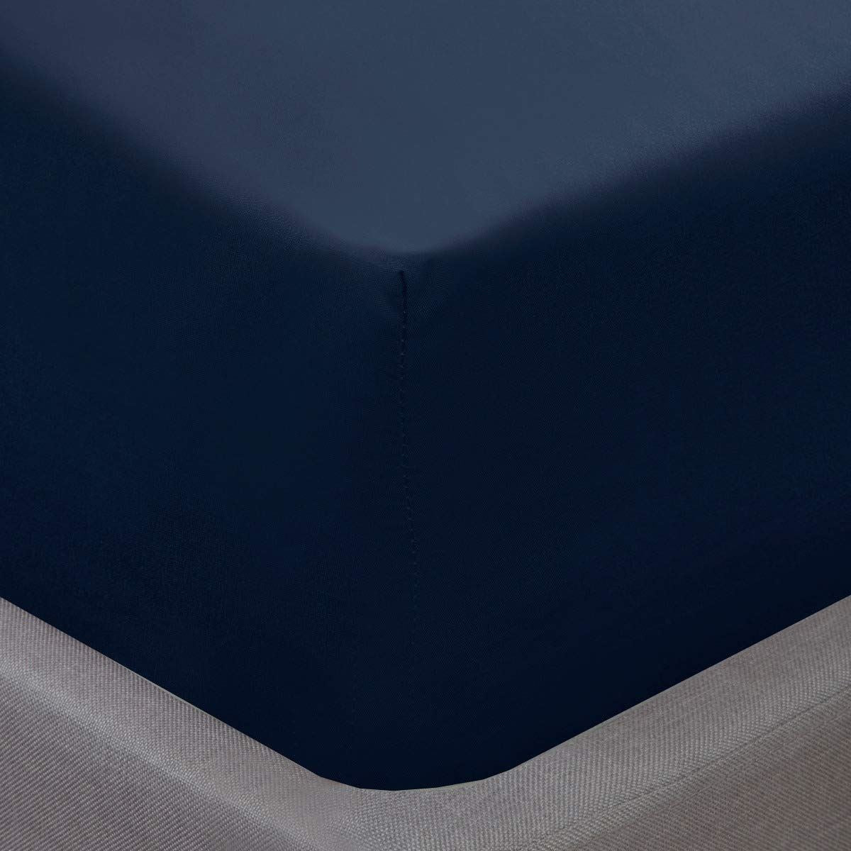 Microfibre Fitted Sheet 32cm Navy SB