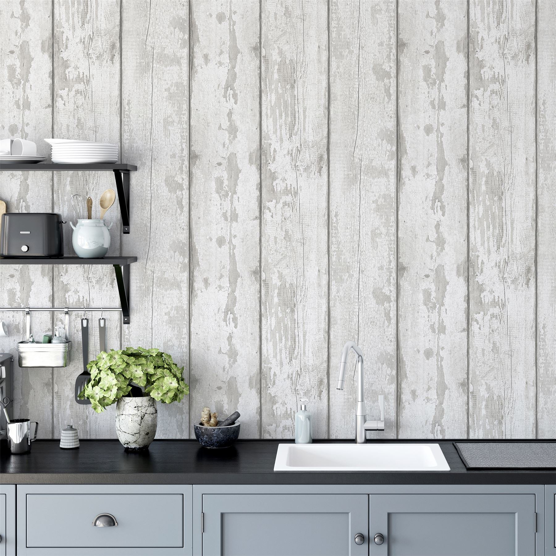 Metallic Washed Wood Grey/Silver sw12
