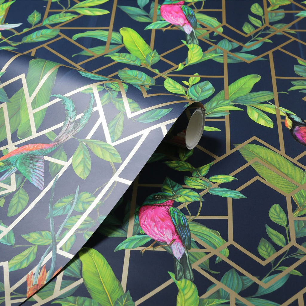 Deco Tropical Navy/Gold sw12