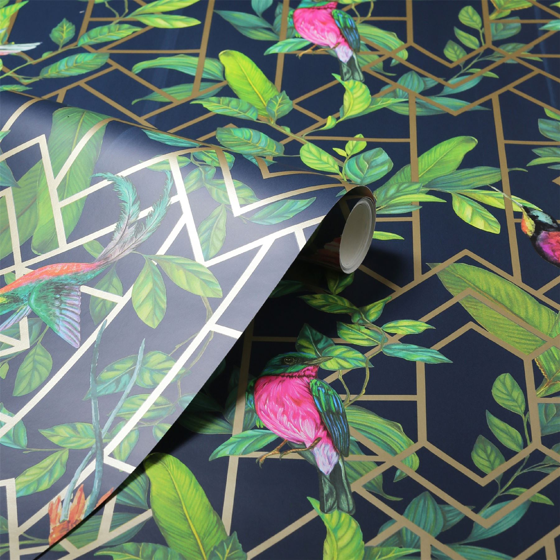 Deco Tropical Navy/Gold sw12