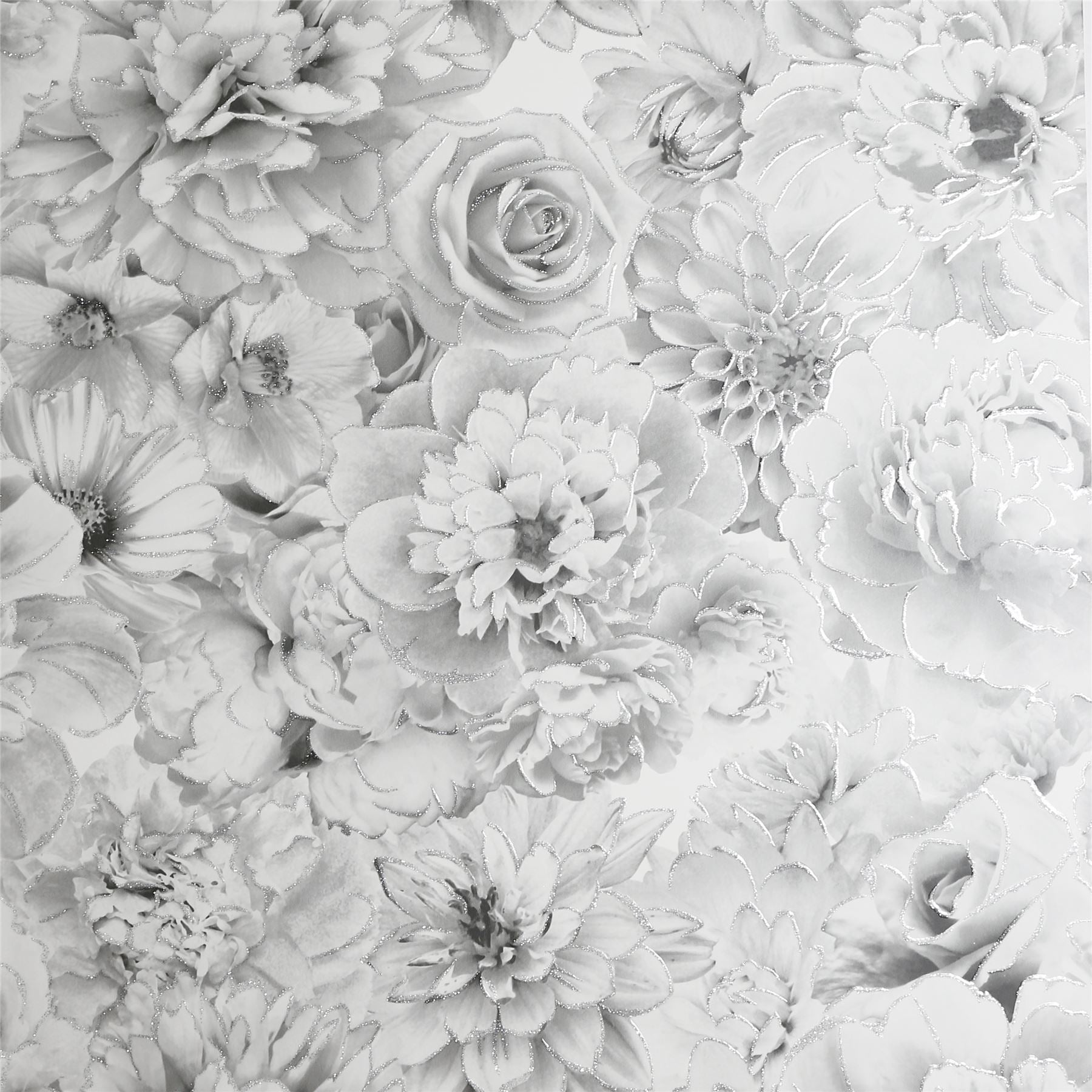 Glitter Bloom Silver sw12