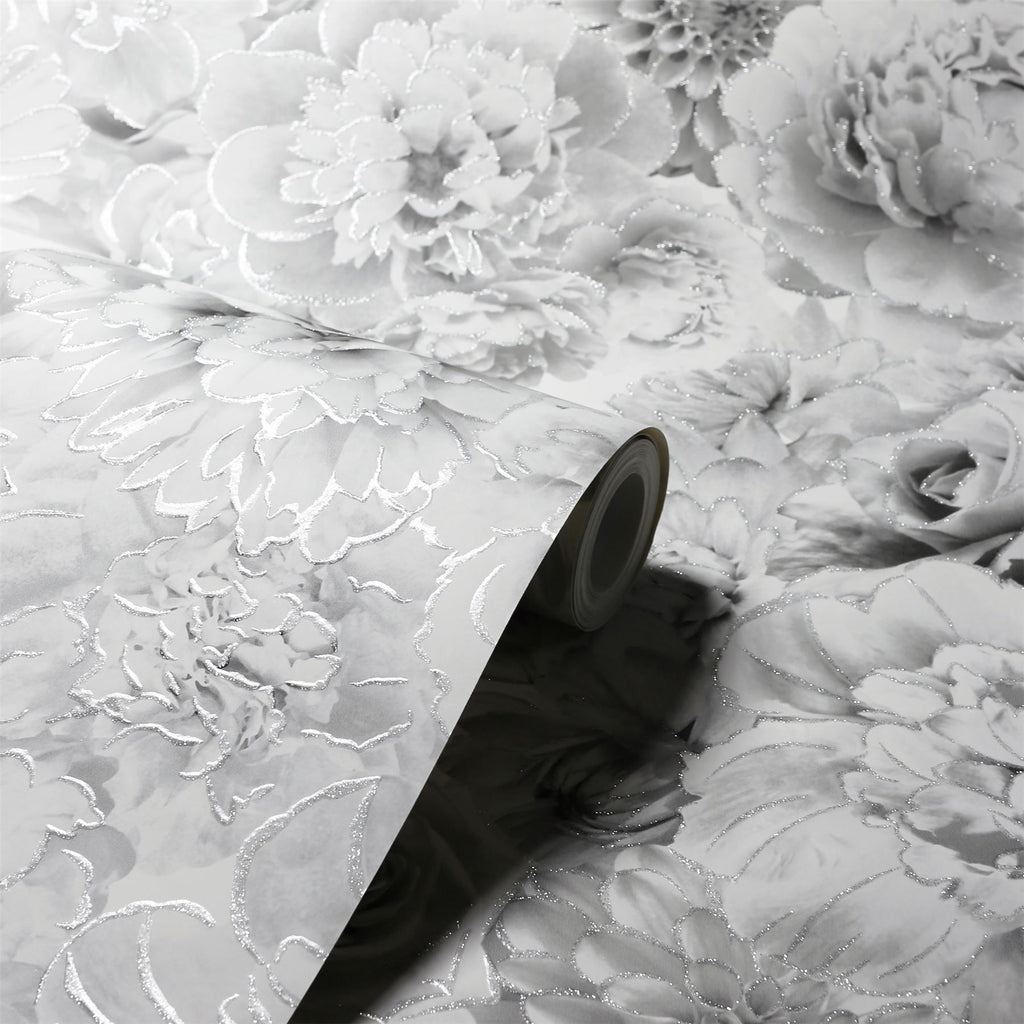 Glitter Bloom Silver sw12