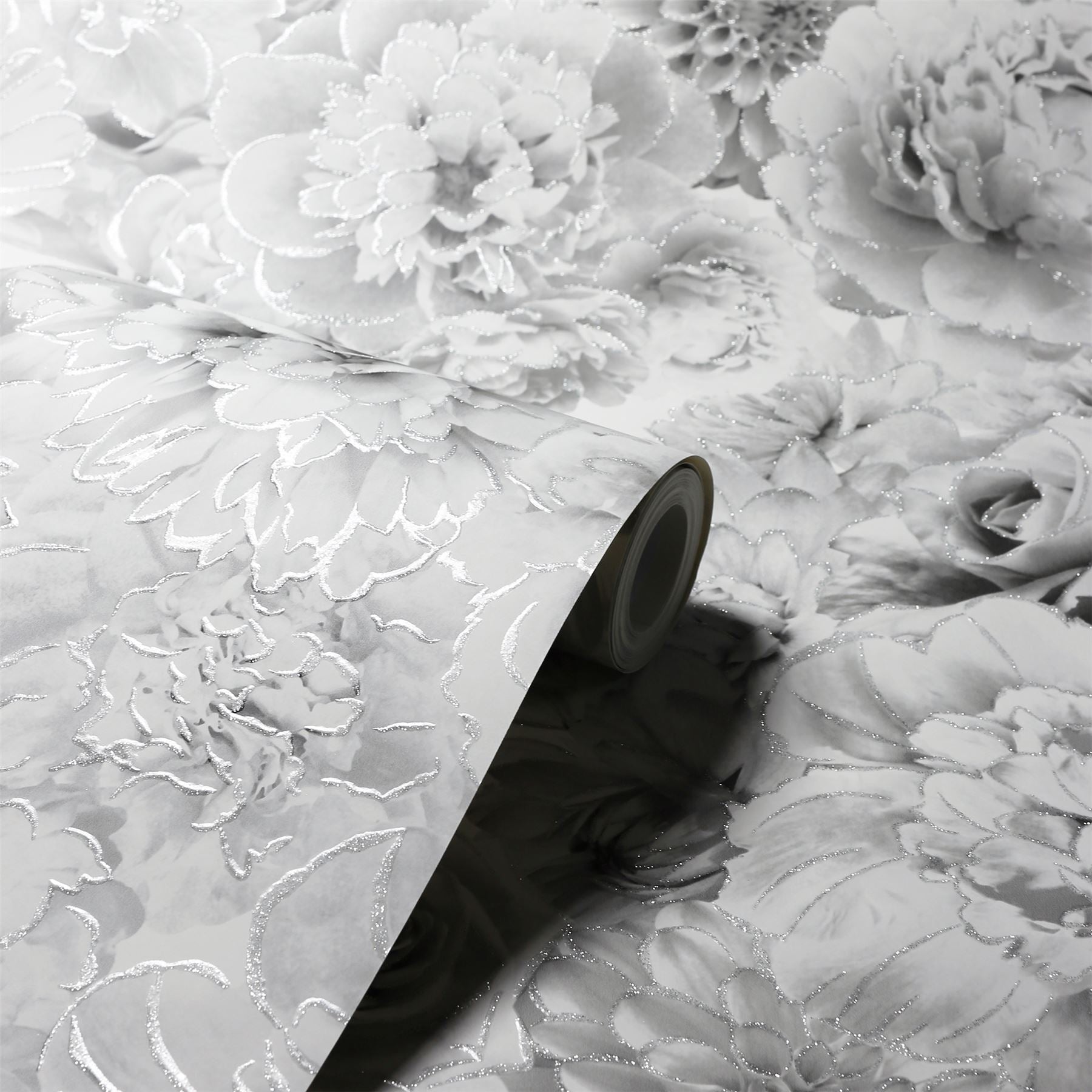 Glitter Bloom Silver sw12
