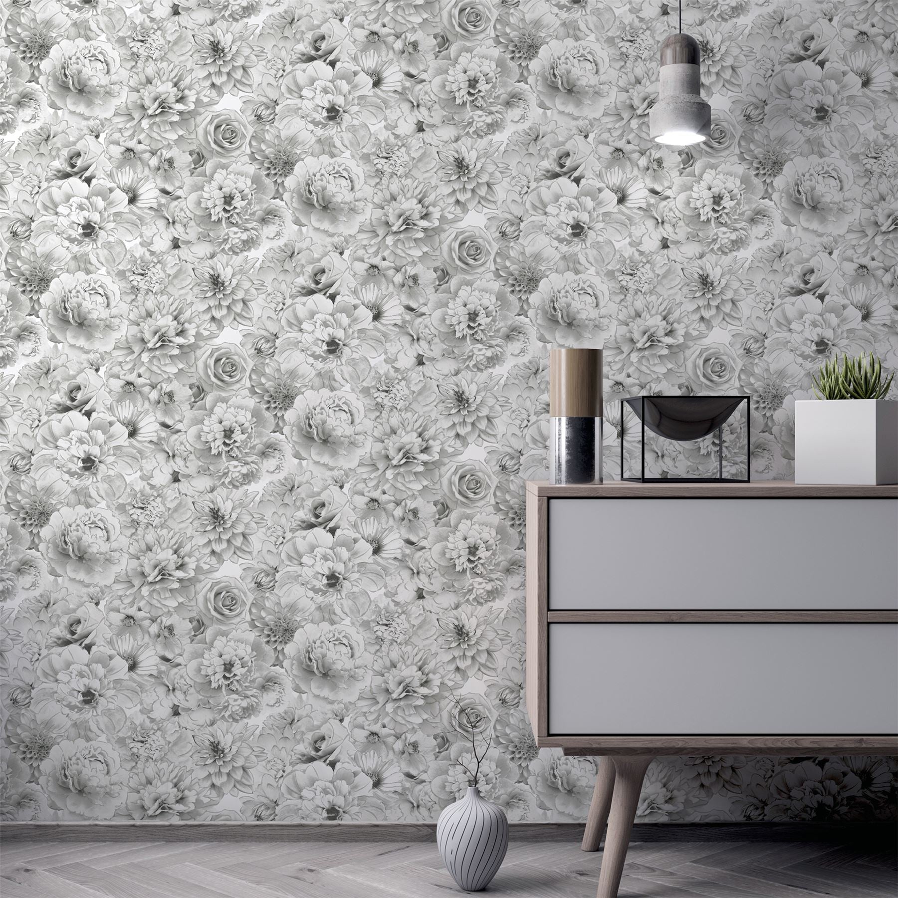 Glitter Bloom Silver sw12
