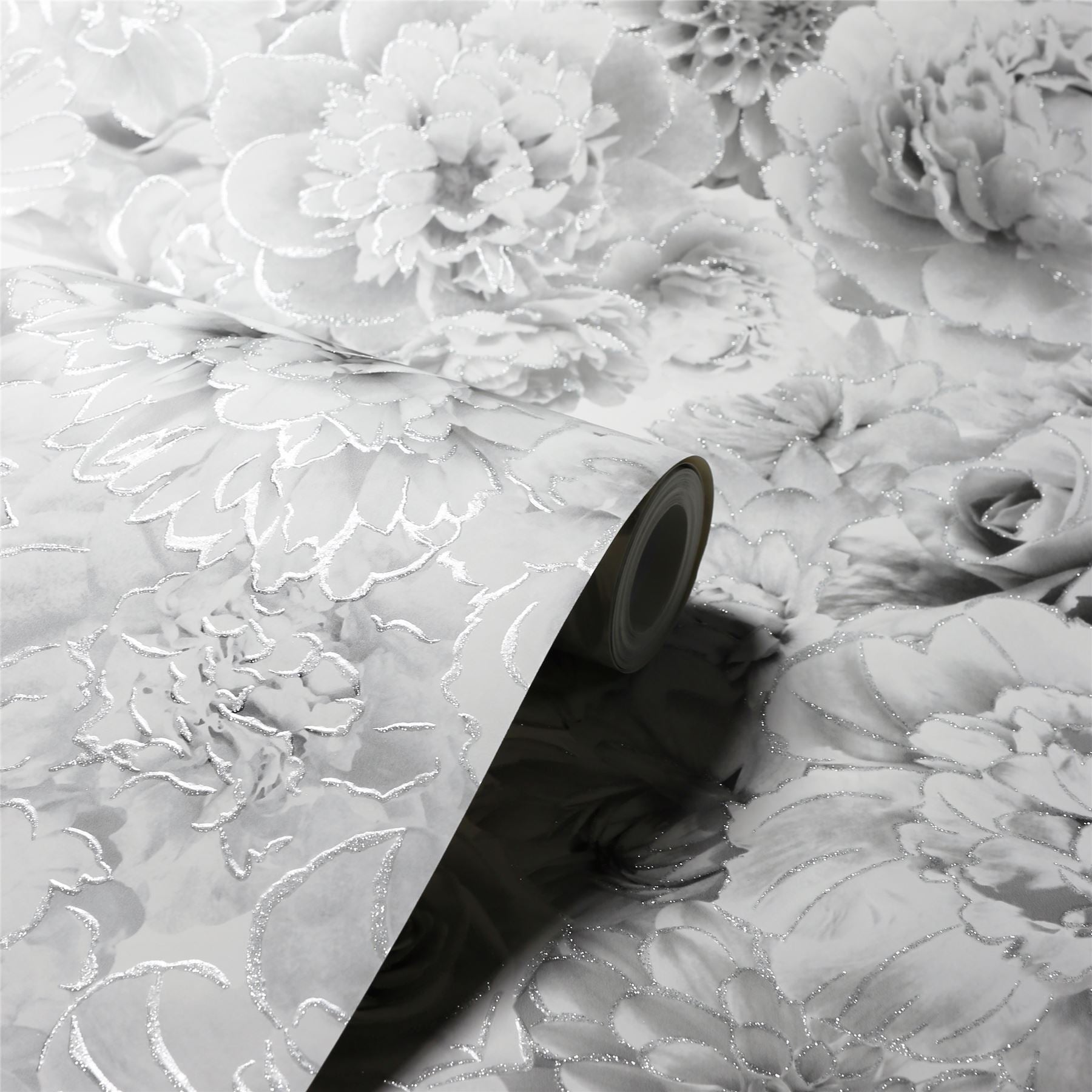 Glitter Bloom Silver sw12