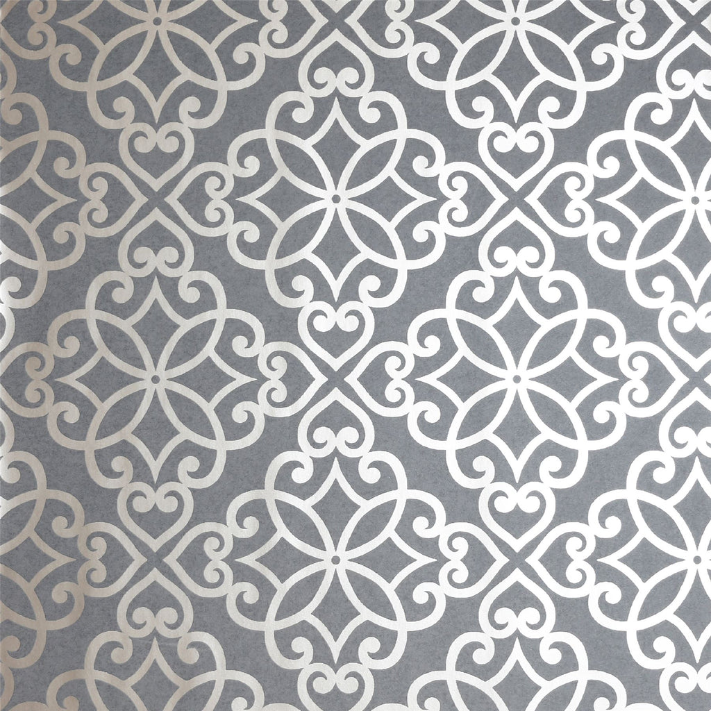 Ornate Motif Charcoal/Rose Gold sw12
