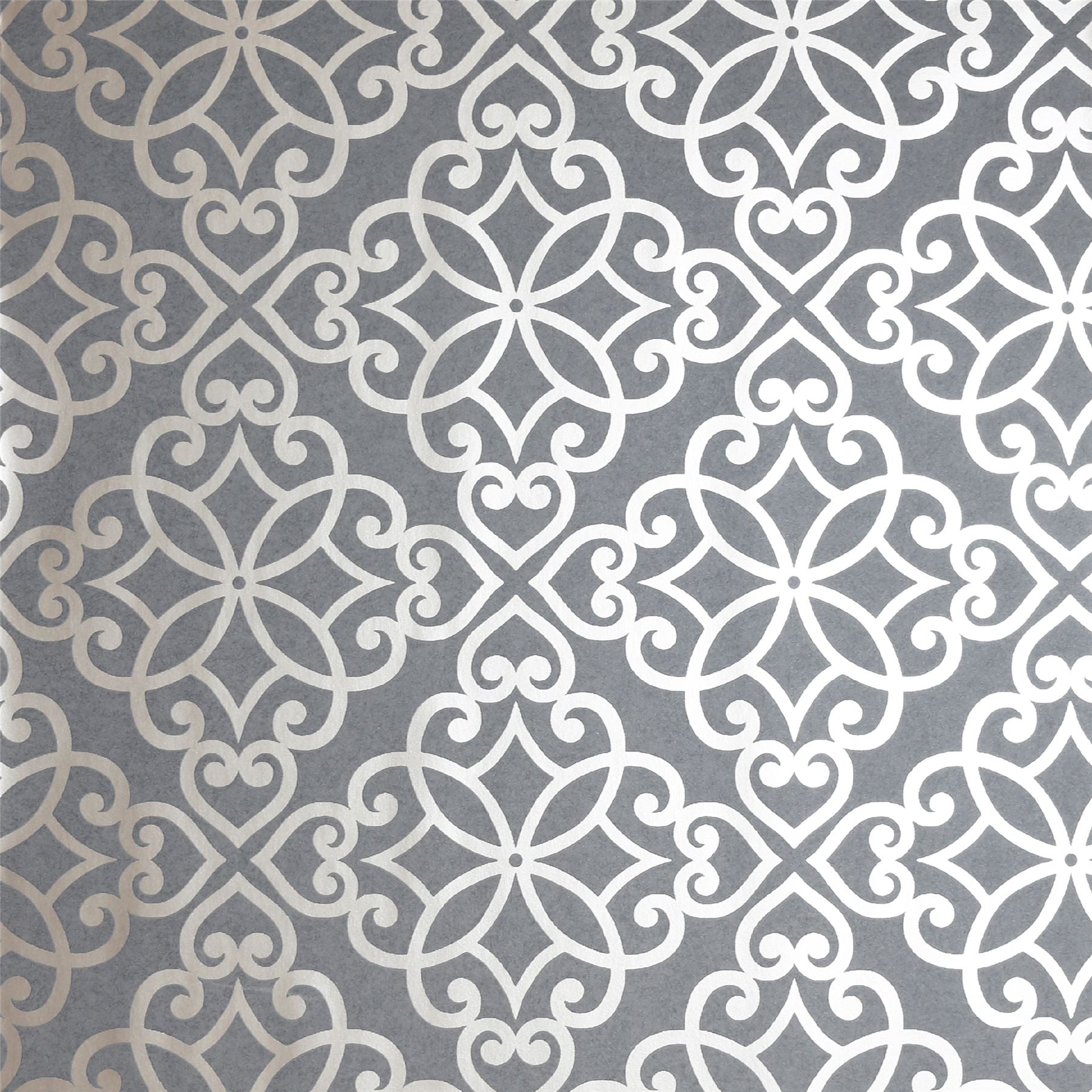 Ornate Motif Charcoal/Rose Gold sw12