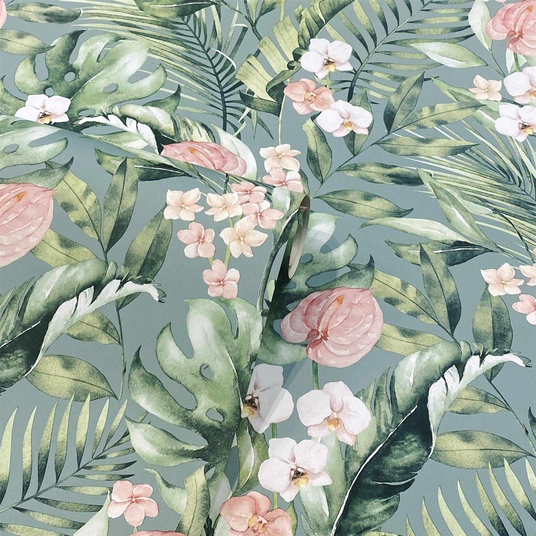 Tropical Floral Sea Blue sw12