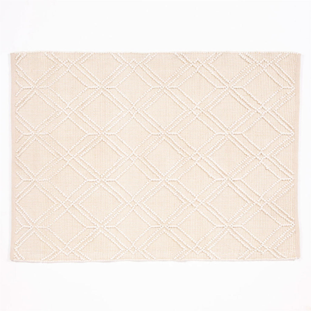 Blenheim Diamond 100% Pet 120x170cm Cream Rug