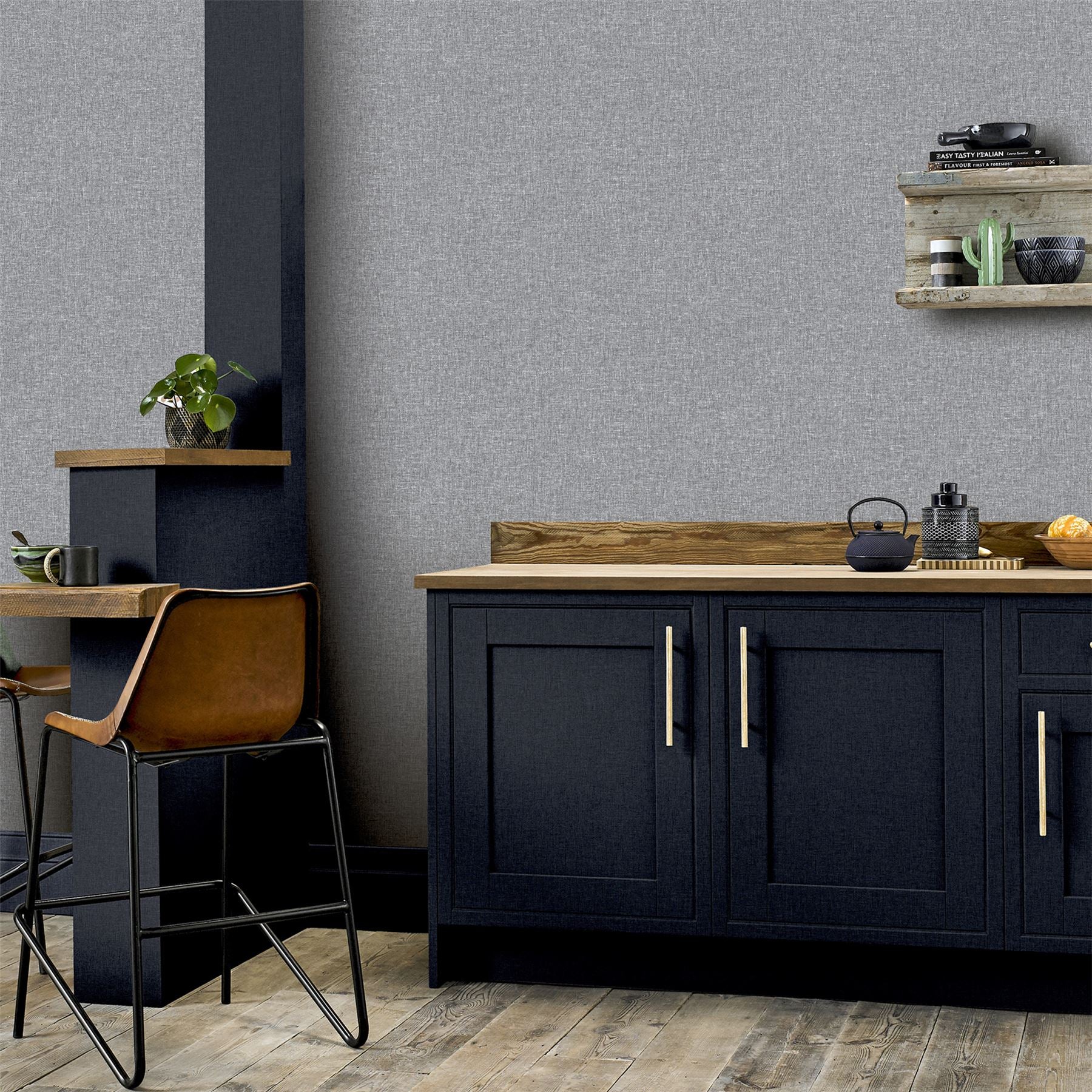 Linen Texture Mid Grey sw12