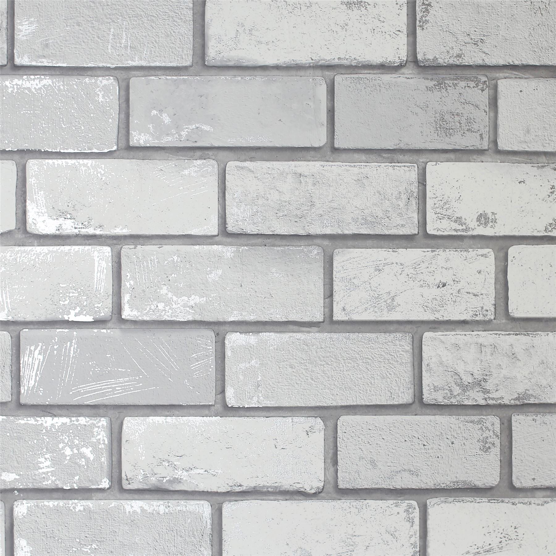 Metallic Brick White/Silver sw12