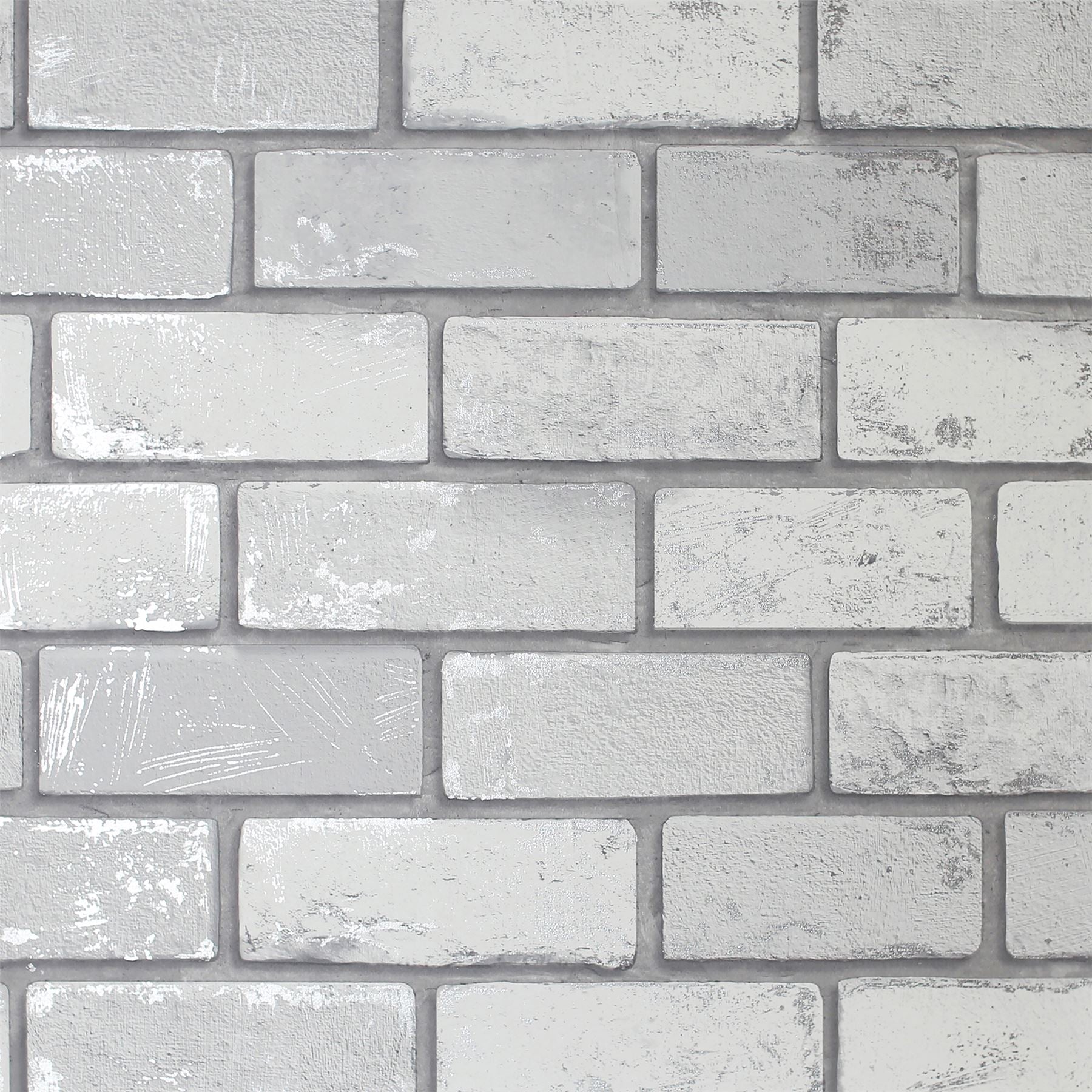 Metallic Brick White/Silver sw12