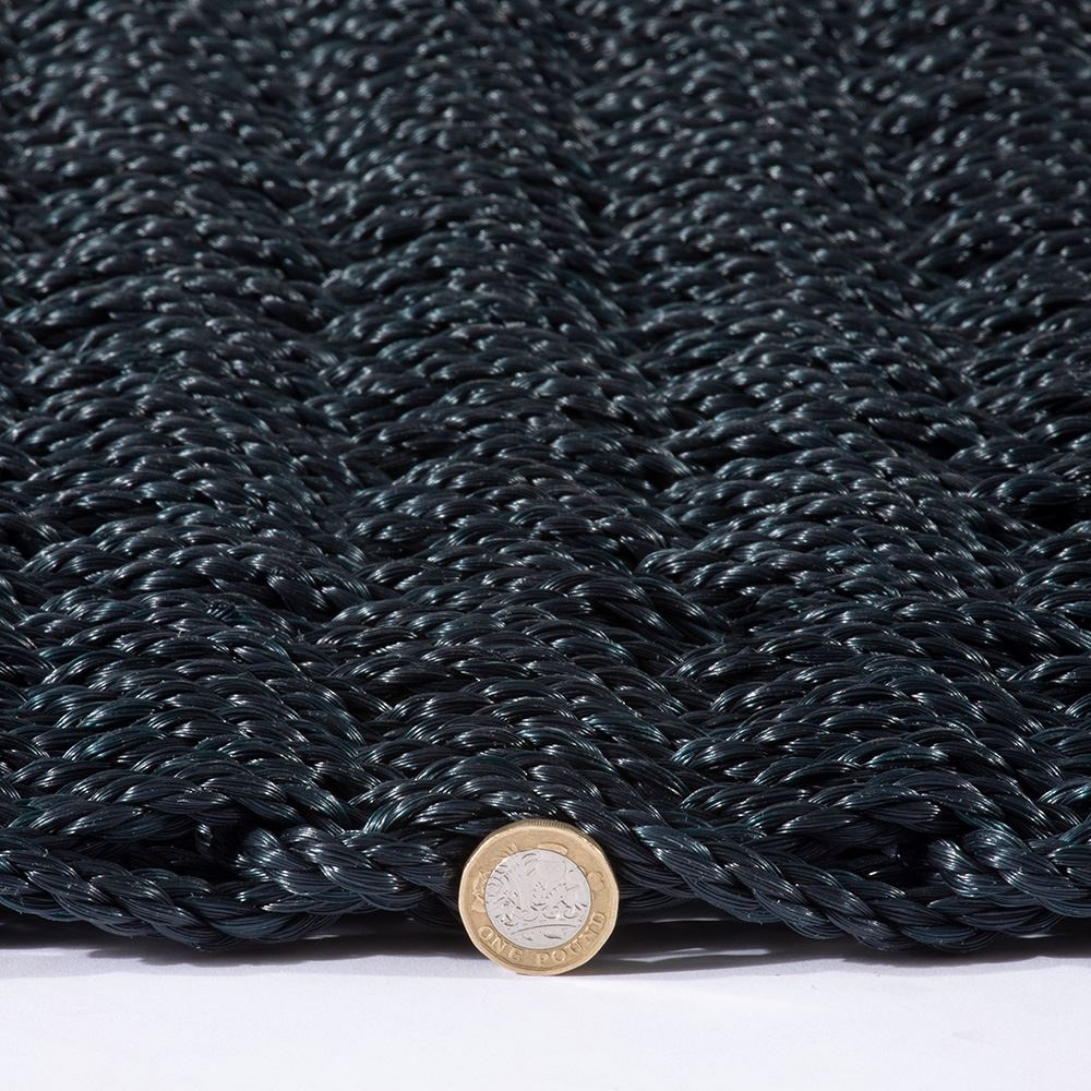Didsbury Braided Polypropylene 55x100cm Navy Doormat
