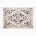 Kew Antique Printed 120x170cm Grey Rug with Tassel