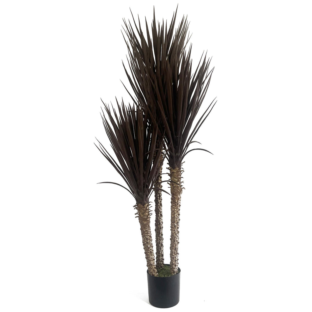155cm UV Resistant Artificial XL Triple Yukka Tree Plant Spiky Tree Triple Dark