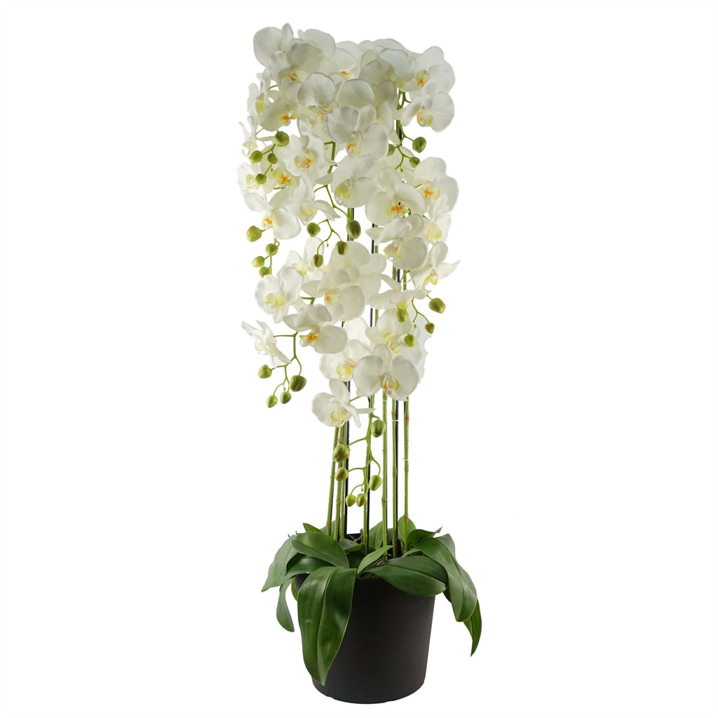 110cm Large White Orchid Plant Artifcial 41 REAL TOUCH flowers