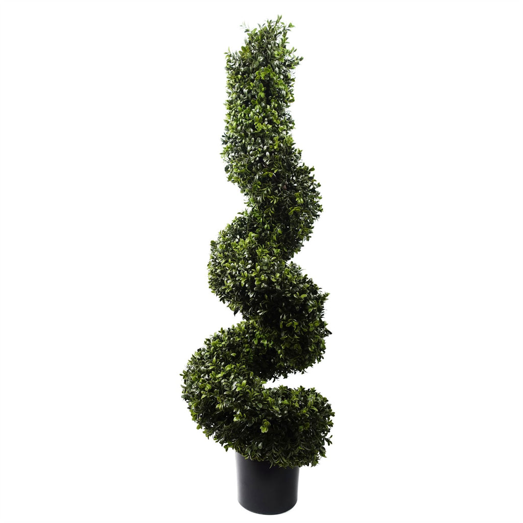 120cm Sprial Boxwood Artificial Tree UV Resistant Outdoor