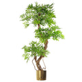 140cm Realistic Artificial Japanese Fruticosa Tree Ficus Tree Gold Metal