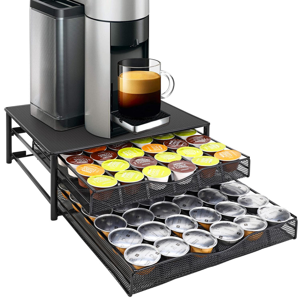 Vinsani Black Coffee Pod Double Drawer