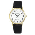 Ravel Men's Classic Big White Dial Black Leather Strap Watch R0129.25.1