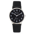 Ravel Men's Classic Big Black Dial Black Leather Strap Watch R0129.23.1