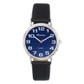 Ravel Unisex Men's Ladies Classic Big Blue Dial Black Leather Strap Watch R0105.52.1