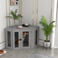 Grey Furniture-Style Dog Crate Side Table – Medium Dogs